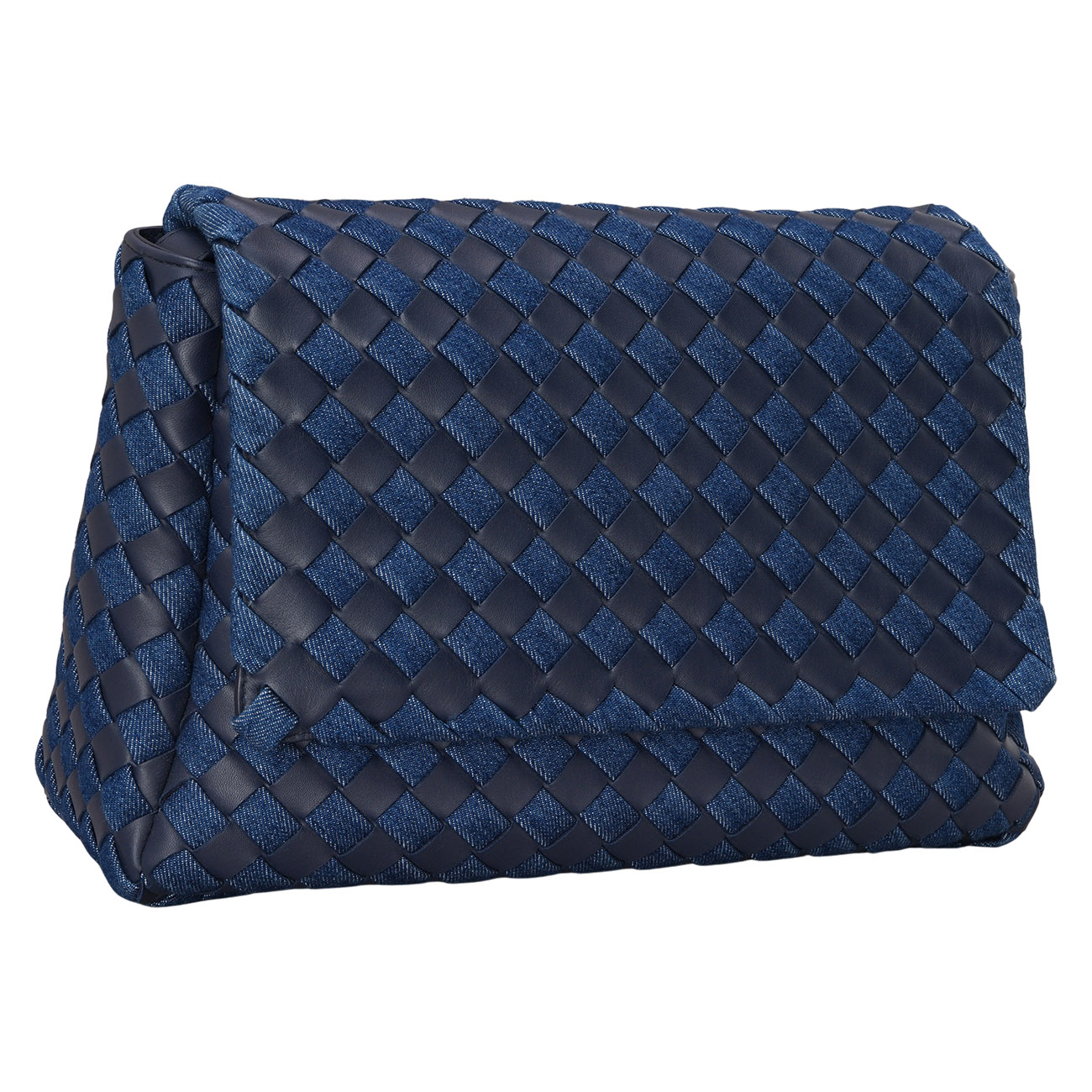 BOTTEGA VENETA(USED)보테가베네타 데님 인트레치아토 메신저 백
